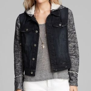 Free People Pumice  Denim Hooded Jacket SZ:XS